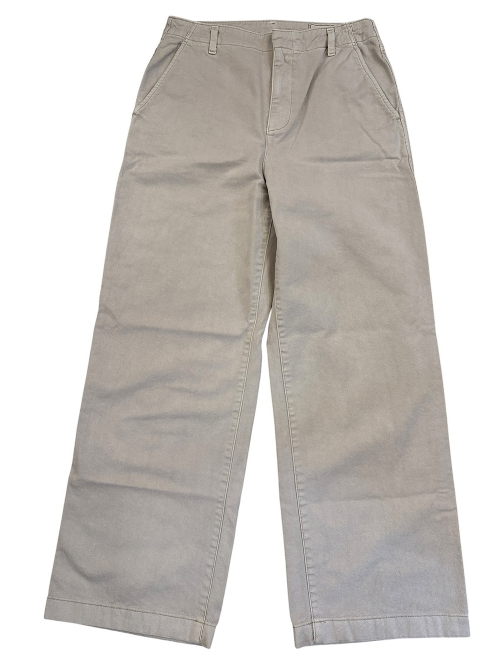 Gap Loose Khaki Wide Leg Pants High Rise Tan 100% Cotton Women’s 6 Fits 29x28